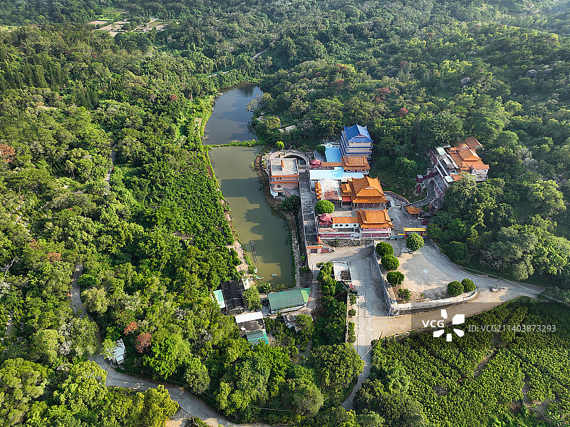 广东省汕头市濠江区礐石风景名胜区塔山焰峰景区航拍图片素材