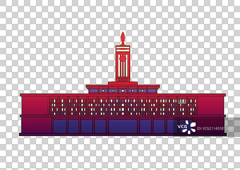 长沙现代地标建筑免抠长沙火车站图片素材