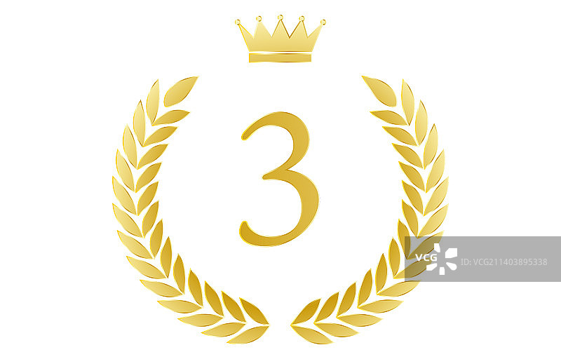 月桂花环和皇冠等级图片素材
