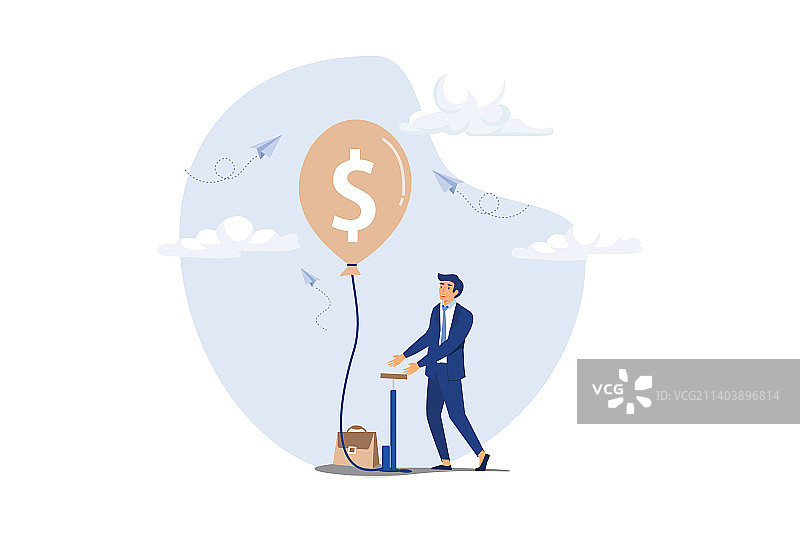 导致金融危机的投资泡沫图片素材