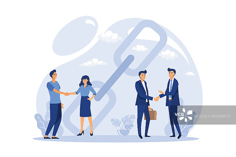 象征强大联盟的握手概念图片素材