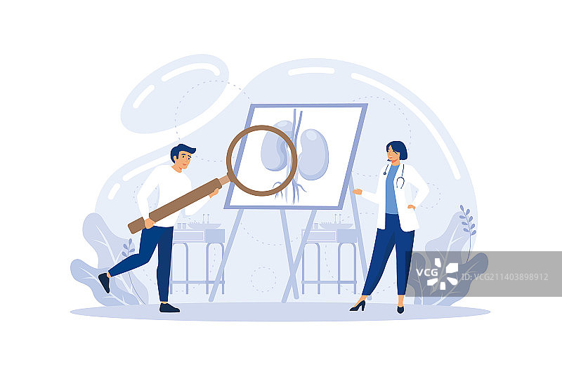 肾脏炎症与肾结石图片素材