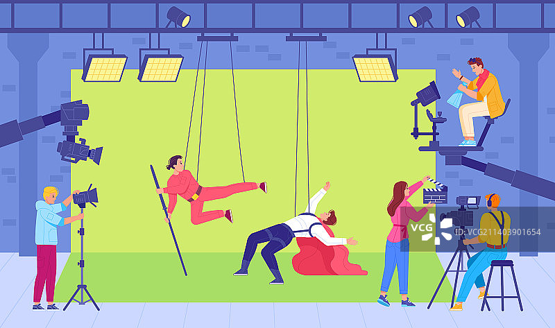 演员特技的电影枪战动作场景图片素材