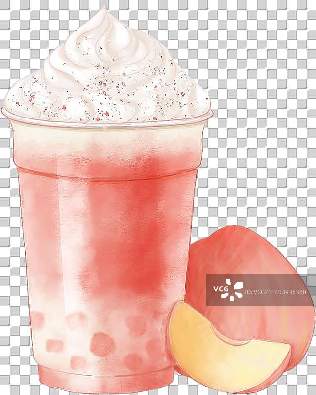蜜桃奶茶图片素材