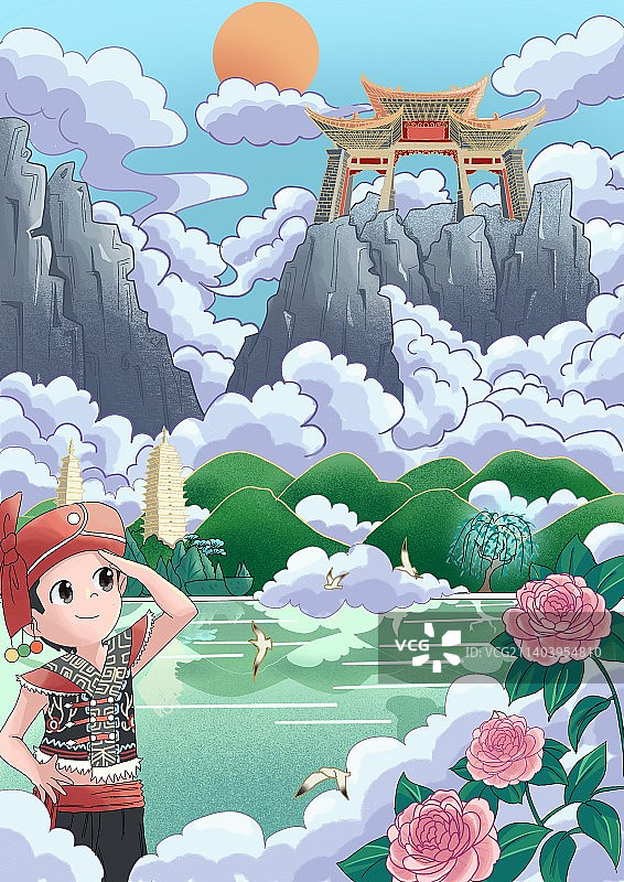 美丽的昆明图片素材