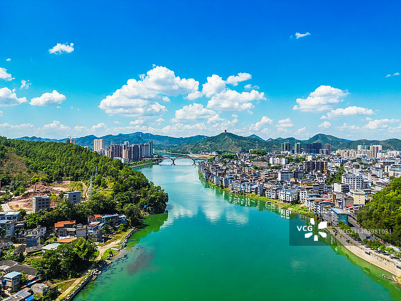 航拍广西平乐风光图片素材