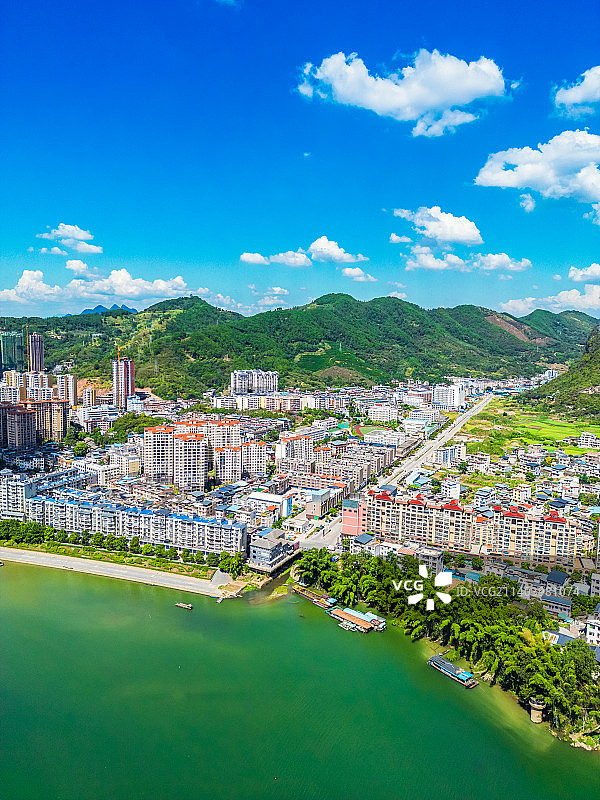 航拍广西平乐风光图片素材