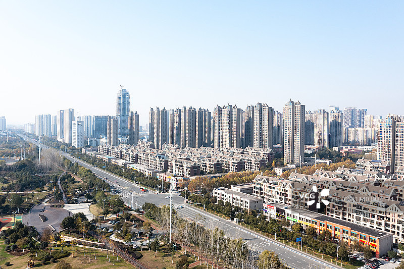 航拍安徽合肥城市风光图片素材