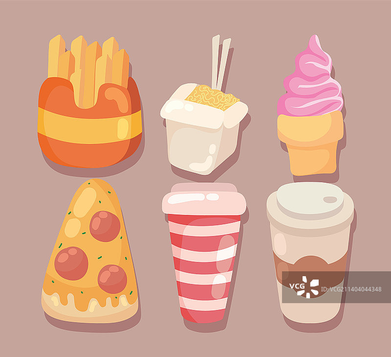 快餐图标合集图片素材