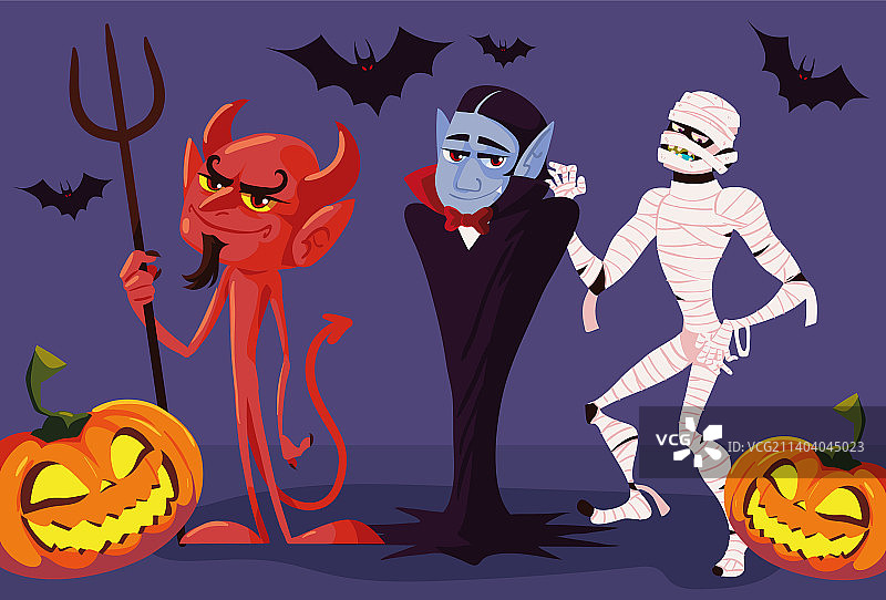 万圣节人物和南瓜图片素材
