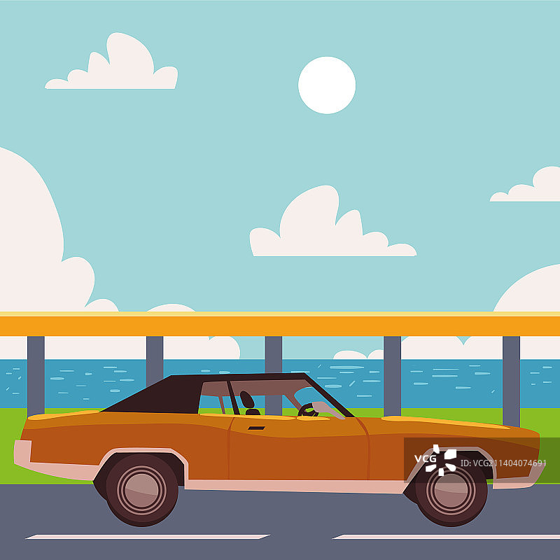 轿车公路旅行图片素材