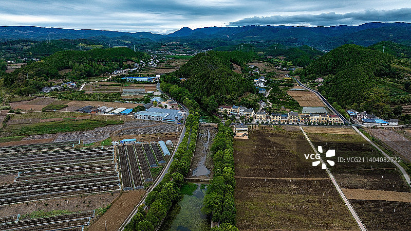 新农村——湖北宜昌夷陵区雷家畈村图片素材