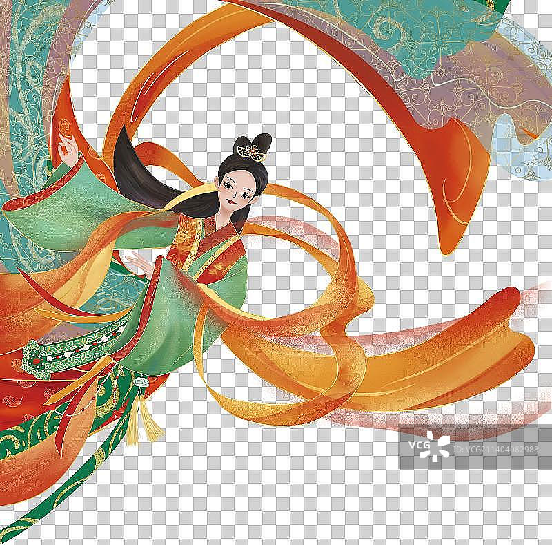 古装仙女嫦娥飞天元素图片素材