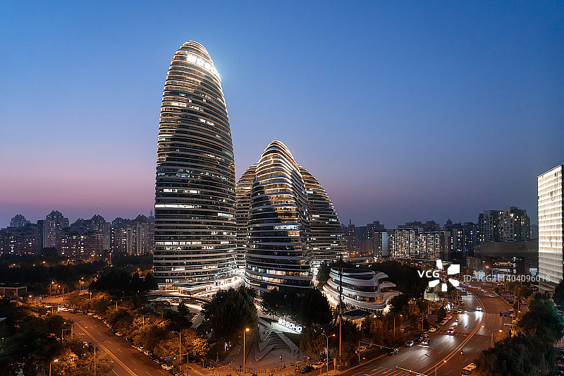 望京SOHO天际线图片素材