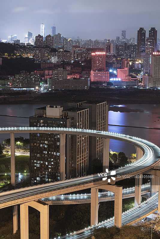 重庆南岸苏家坝立交城市夜景图片素材