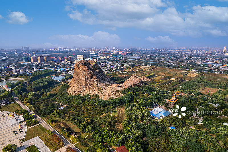 辽宁营口鲅鱼圈望儿山风景区航拍图片素材