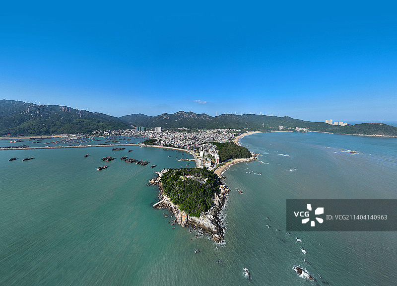 广东省汕头市南澳县宋井风景区航拍图片素材