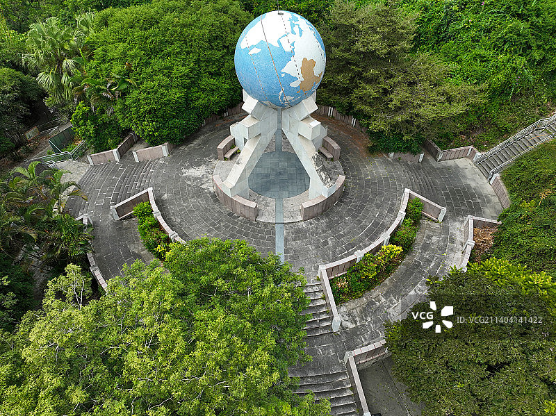 广东省汕头市金平区北回归线标志塔航拍图片素材