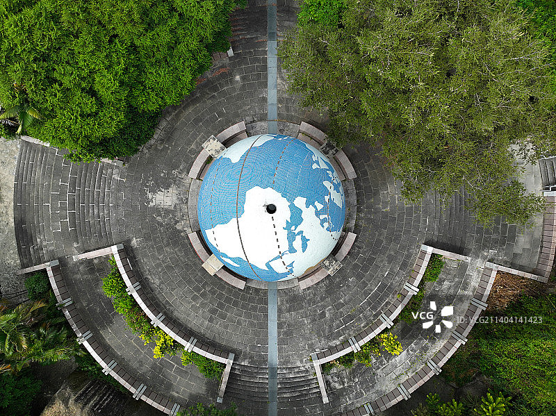 广东省汕头市金平区北回归线标志塔航拍图片素材