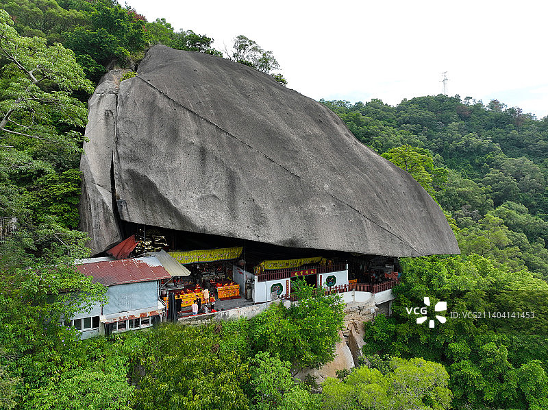 广东省潮州市潮安区甘露寺航拍图片素材