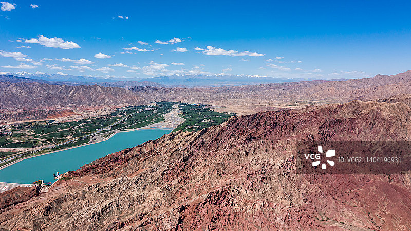 临泽县倪家营红山湾水库图片素材