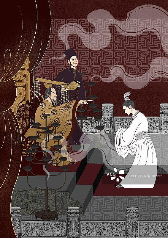 楚辞屈原古代男人文人传统中国风皇帝图片素材