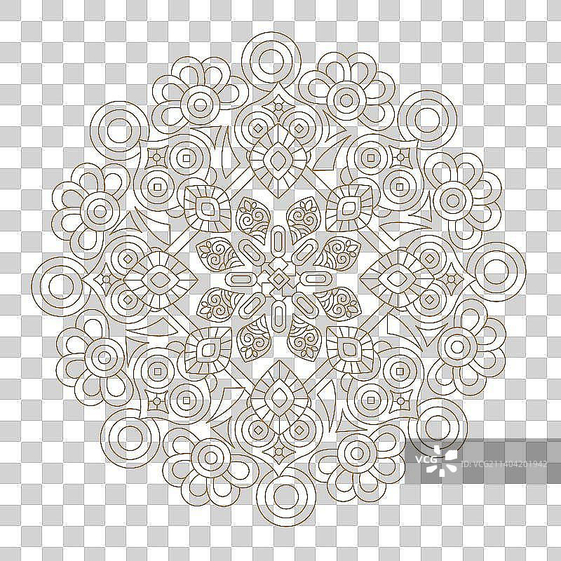 传统金色纹样图案图片素材