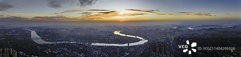 河流九曲十八弯图片素材