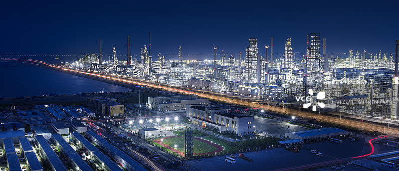 鱼山岛工业基地夜景图片素材