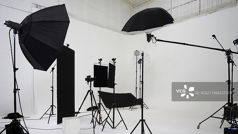 曼谷拍摄现场的演播室视频制作灯光图片素材