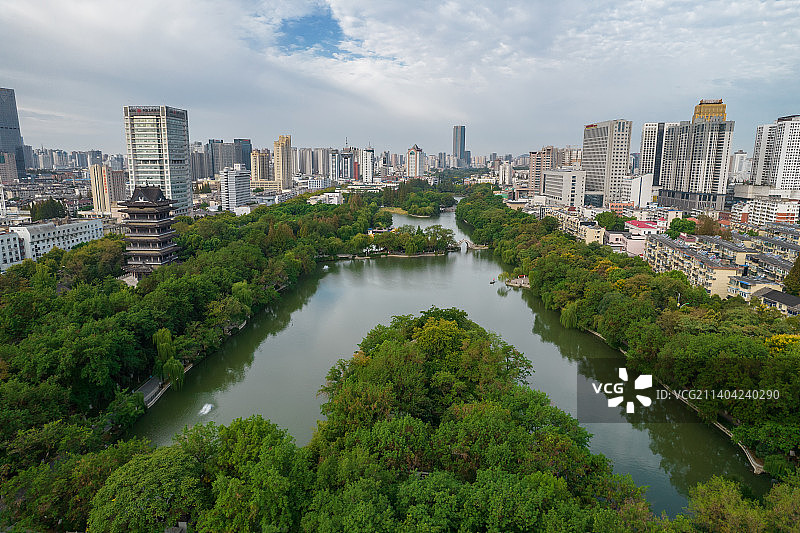 合肥包公园清风阁图片素材