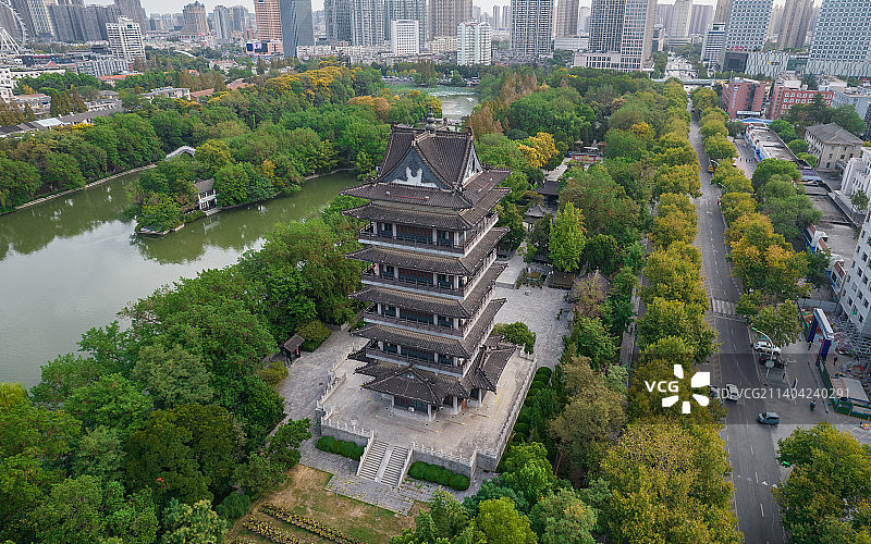 合肥包公园清风阁图片素材