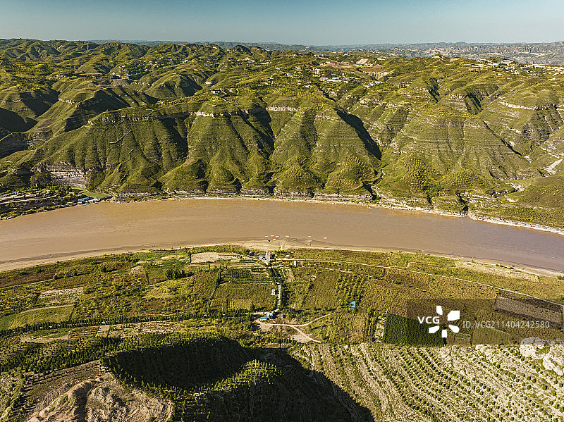 蜿蜒曲折的黄河图片素材