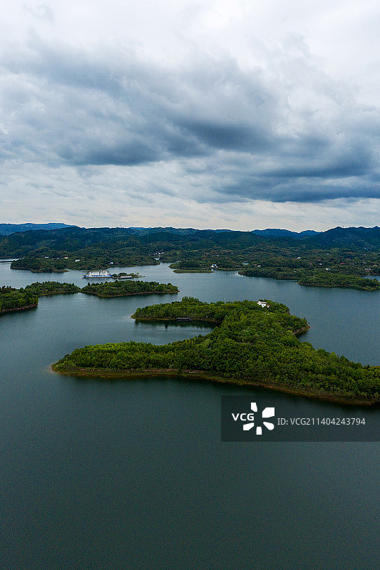 成都东部新区的龙泉湖图片素材