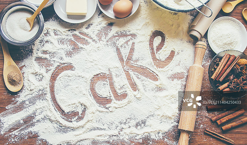 手工制作糕点蛋糕，局部特写图片素材