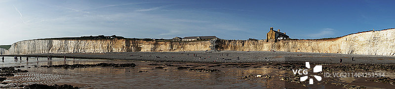 英国 布莱顿 伊斯特本 白崖图片素材