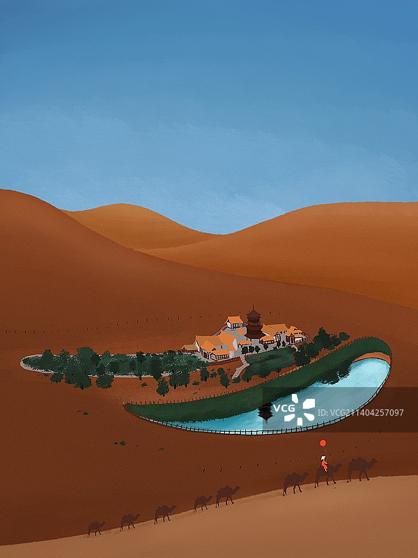 画甘肃图片素材