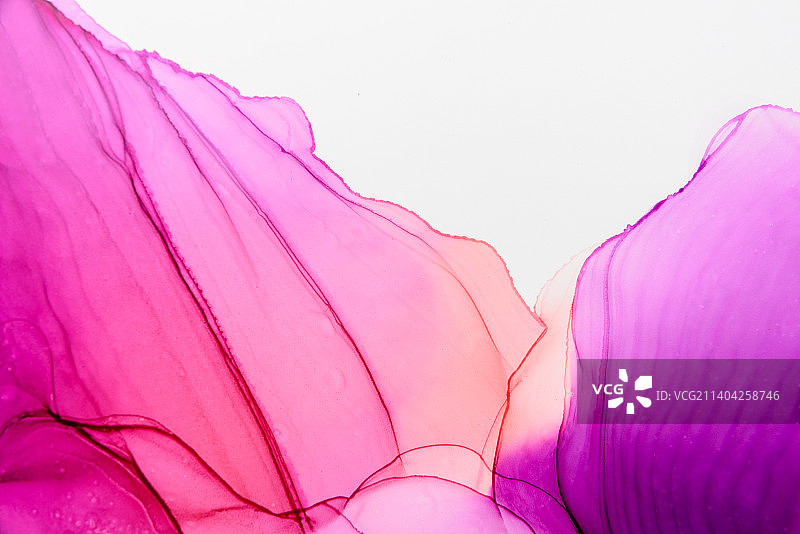 白色背景上的粉色纺织品特写图片素材