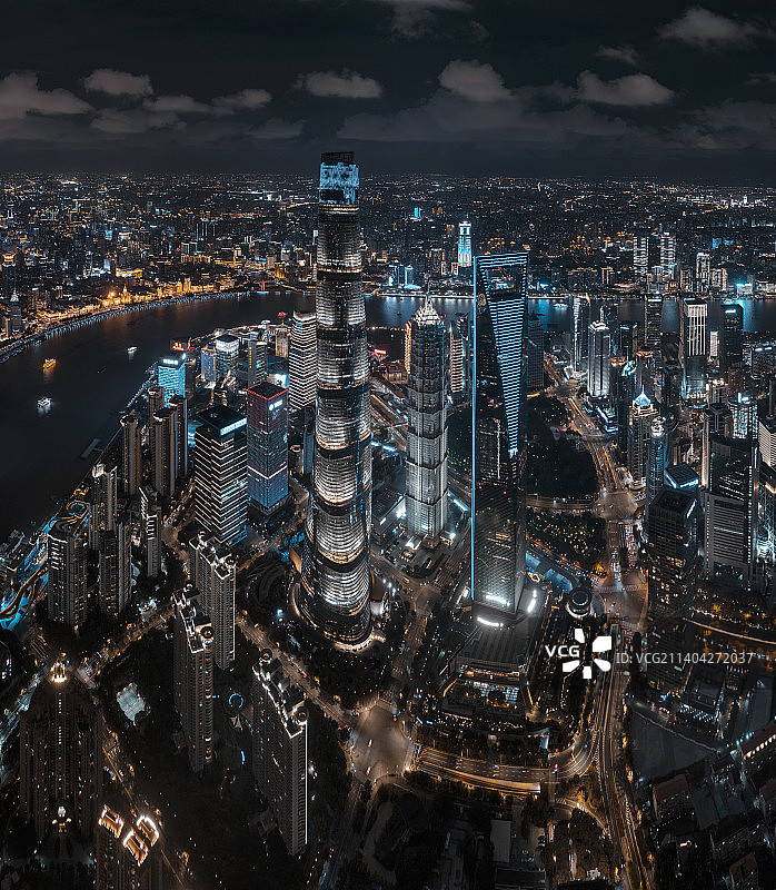 上海陆家嘴夜景图片素材
