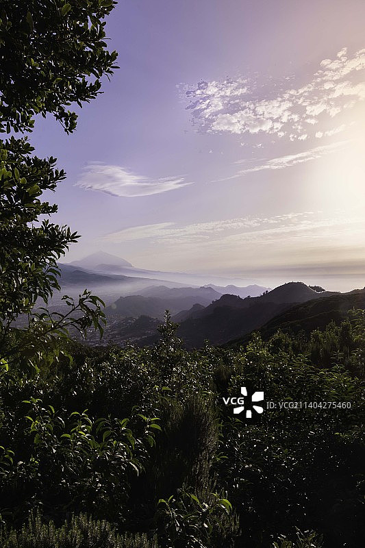 西班牙特内里费岛日落美景图片素材