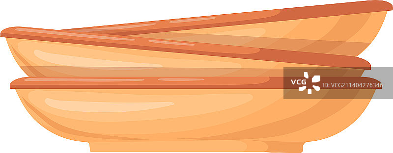 粘土盘子叠放卡通陶瓷餐具图片素材