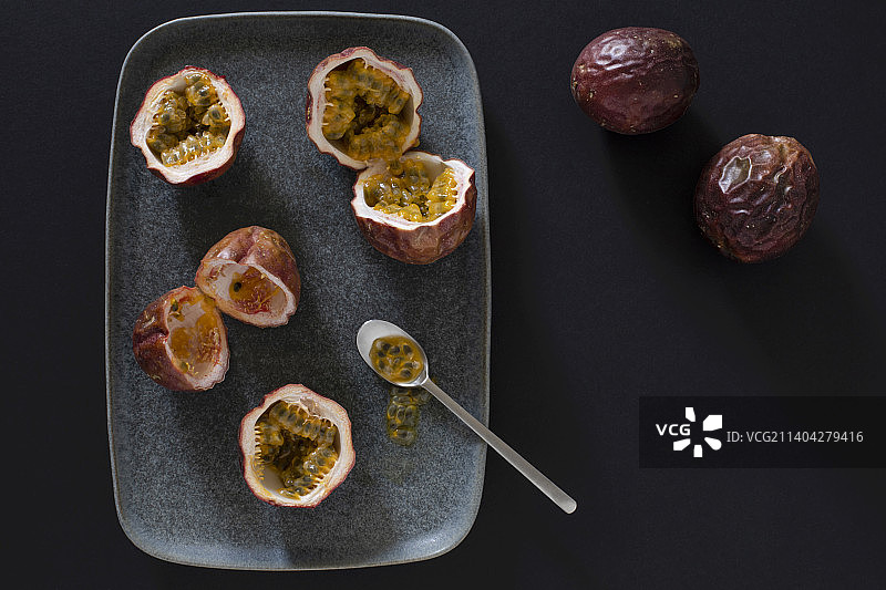 百香果静物俯视角度照片图片素材