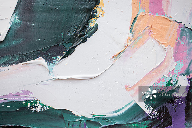 油画与调色刀绘画概念抽象特写图片素材