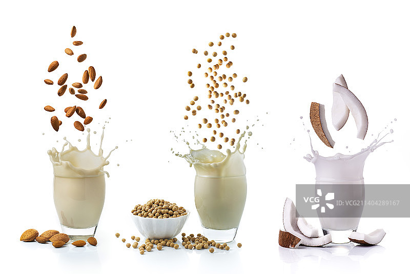 植物奶饮品图片素材