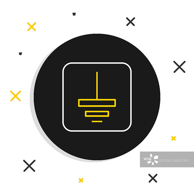 电气接地符号线性图标图片素材