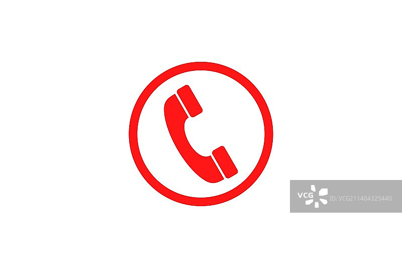 联系方式图标，红色圆角呼叫支持按钮图片素材