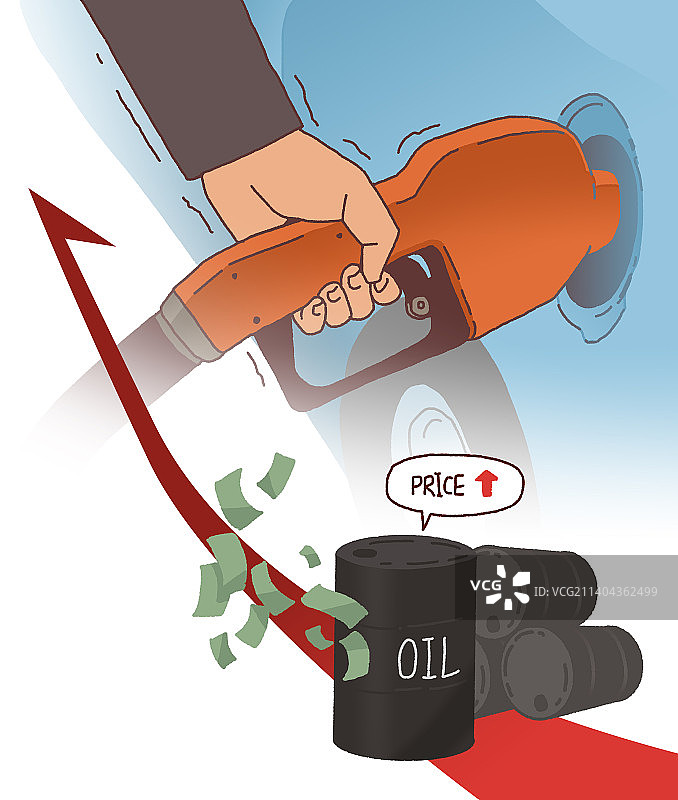 插画：早期经济教育，经济视角，经济衰退，经济增长，社会两极分化，通货膨胀图片素材