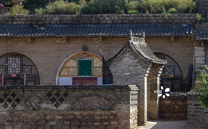 山西吕梁碛口古镇 李家山秋色图片素材