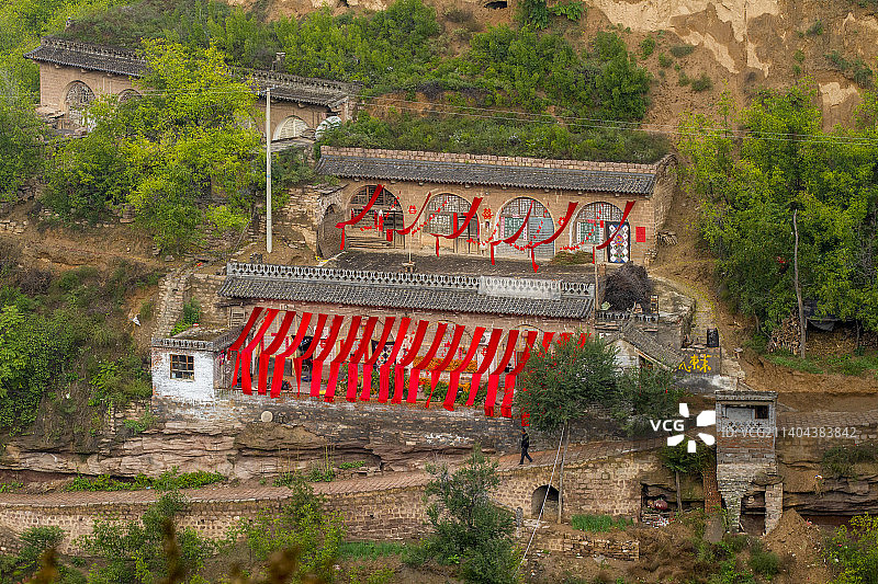 山西吕梁碛口古镇 李家山秋色图片素材