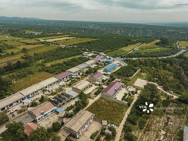 黄土高原上的村落图片素材